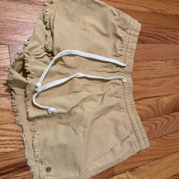 NEW Volcom STRUTIN STONE SHORT Hazelnut COTTON cut off elastic - Picture 5 of 7